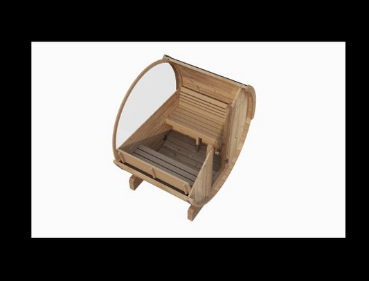 SaunaLife Model E6W 3 Person Outdoor Sauna Barrel-Window SL-MODELE6W