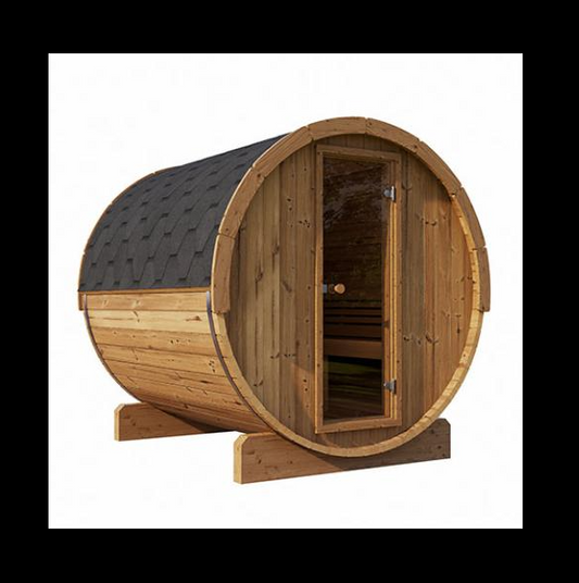SaunaLife Model E8 6 Person Outdoor Sauna Barrel SL-MODELE8