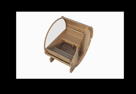 SaunaLife Model E8W 6 Person Outdoor Sauna Barrel-Window SL-MODELE8W