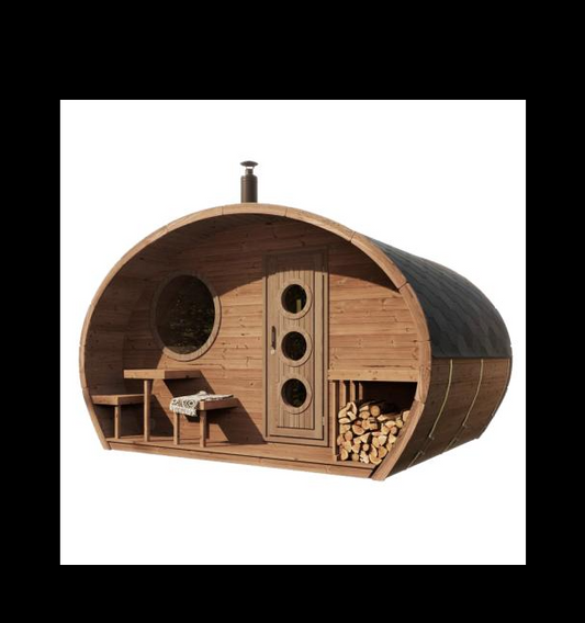 SaunaLife Model G11 Garden-Series Outdoor Home Sauna Kit| 2 Room Sauna|Up to 8 Persons Model G11