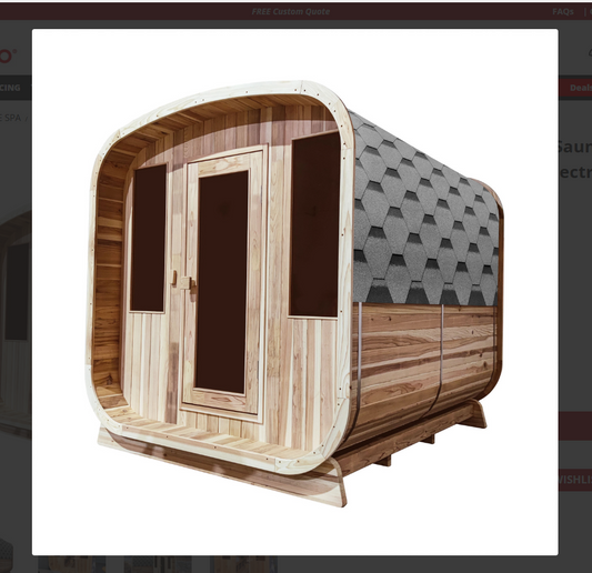 Aleko Outdoor Rustic Cedar Square Sauna 4 Person 4.5 kW UL Certified Electric Heater SRCE4HULL-AP