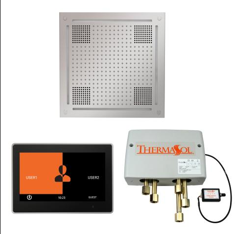 ThermaSol WHSP10S ThermaTouch| 10" Shower Control Pkg| Digital Shower Valve| HyrdroVive Light| Sound| Rainhead Model WHSP10S