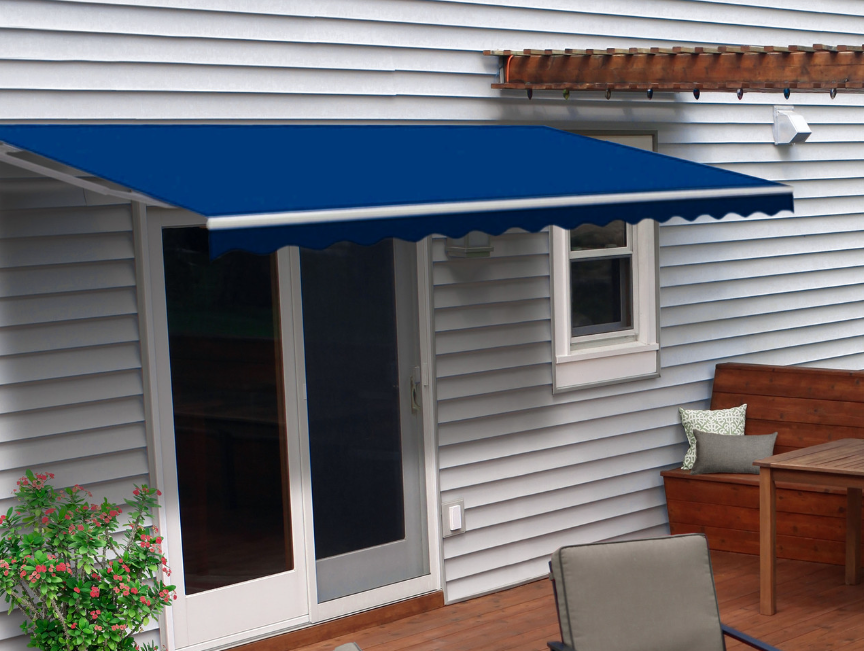 Retractable White Frame Awnings