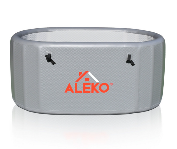 Aleko | Inflatable Cold Plunge with Locking Lid and Carry Bag | INFOTUBGREY-AP