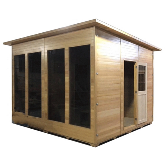 Aleko Canadian Cedar Outdoor and Indoor Wet Dry Sauna SCRUBYCED-AP