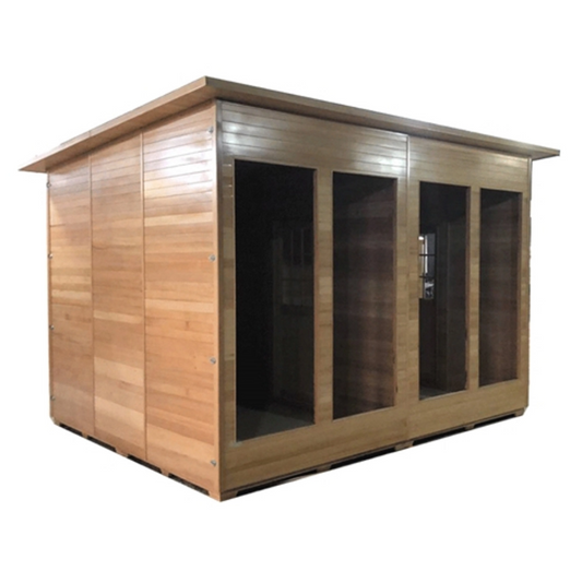 Aleko Canadian Cedar Outdoor and Indoor Wet Dry Sauna SCRUBYCED-AP