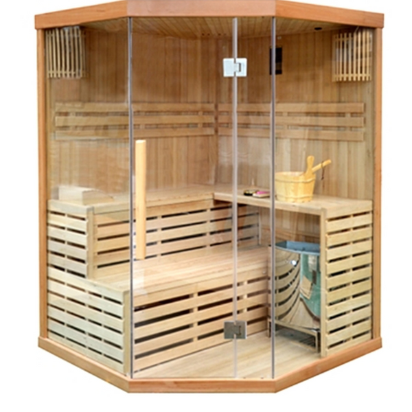 Aleko Canadian Hemlock Indoor Wet Dry Sauna 4 Person SA3CMUR-AP