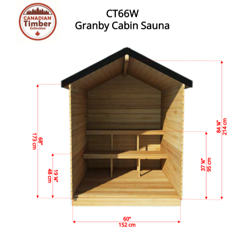 Dundalk Leisurecraft CT Granby Cabin Sauna CTC66W