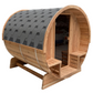 Aleko Outdoor Rustic Cedar Barrel Steam Sauna Front Porch Canopy SB4CED-AP