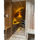 Aleko Outdoor Rustic Cedar Barrel Steam Sauna Front Porch Canopy SB4CED-AP